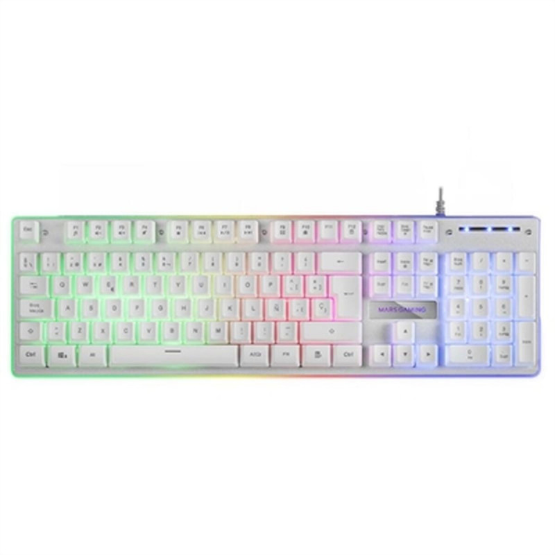 Teclado Mars Gaming MK220WES RGB Blanco