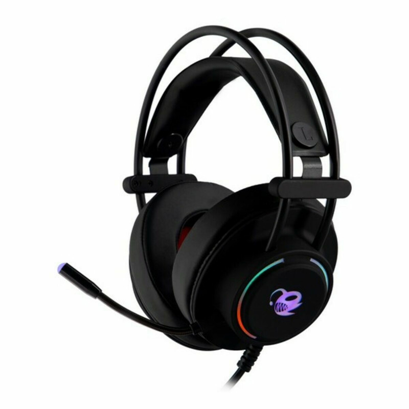 Auriculares con Micrófono CoolBox DeepLighting Negro