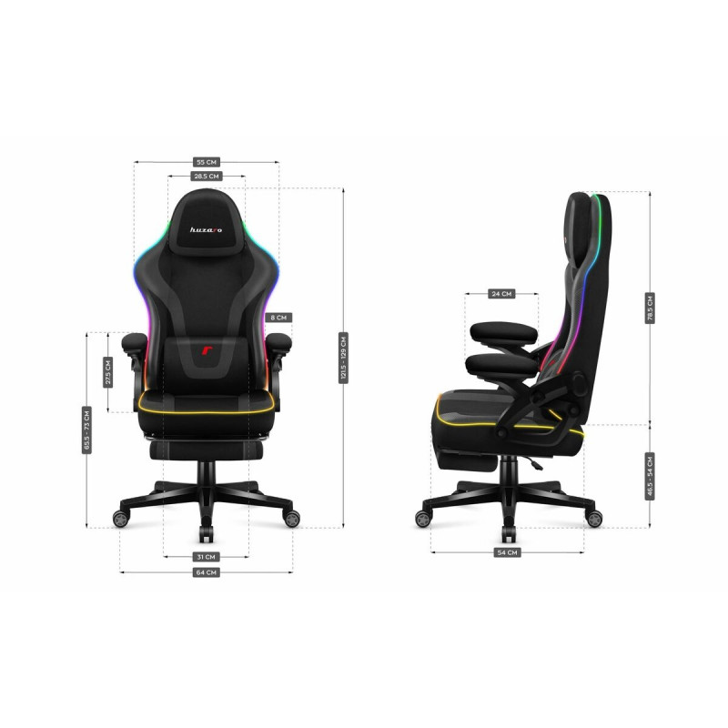 Silla Gaming Huzaro HZ-FORCE 4.6 RGB BLACK MESH