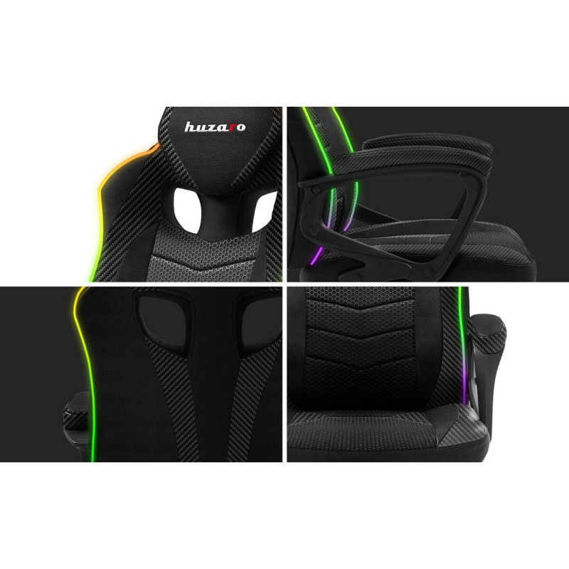 Silla Gaming Huzaro HZ-Force 2.5 RGB Mesh Negro Gris